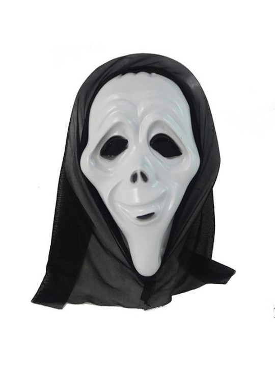 Crazy Costume Acessórios Scream Face Halloween Carnaval Scared Máscara Fantasma Para Traje Vestido de Festa