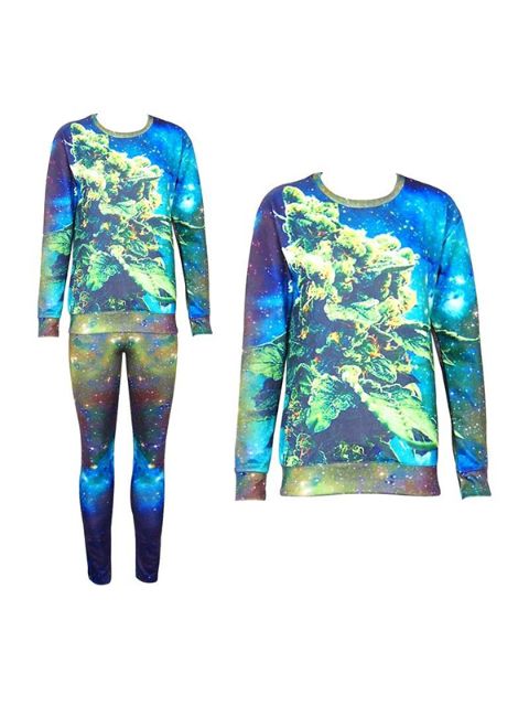 Fashion Women's 2PCS 3D Print sea world Sweatshirt Set /w Pants Suit Sets