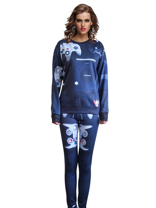 Mode Frauen 2 STÜCKE 3D Print Monster Marilyn Monroe Kult Meerjungfrau Anzug Sets