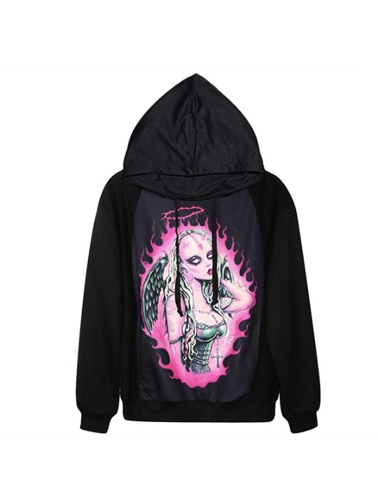 Mode Digital Print Cult Beauty Pullover Jacket Langærmet Lady Coat Streat Wear