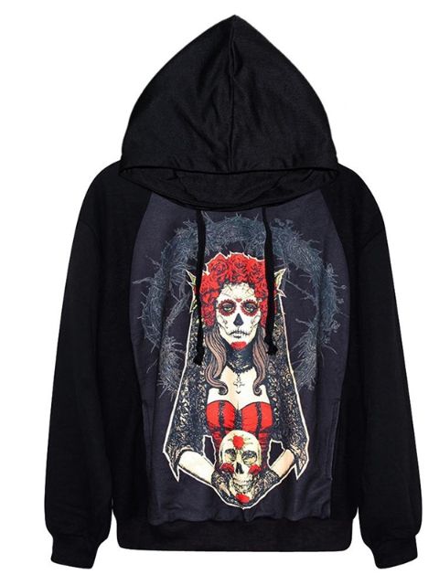 Moda 3D Digital Print Culto Zombie Novias Chaqueta de manga larga Lady Coat Streat Wear Sudaderas con capucha Gothic0909