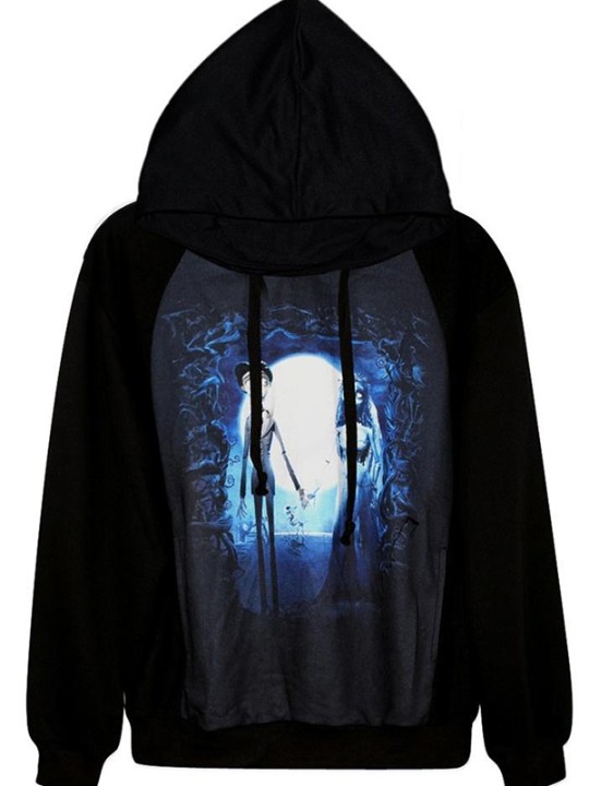 Nouvelle mode féminine printemps caractère Zombie mariée veste imprimée numérique à manches longues Sweatshirts et sweats à capuche