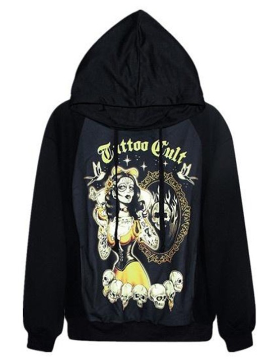 Moda 3D Digital Print Tattoo Cult chaqueta de belleza de manga larga Lady Coat Streat desgaste sudaderas con capucha Gothic0909