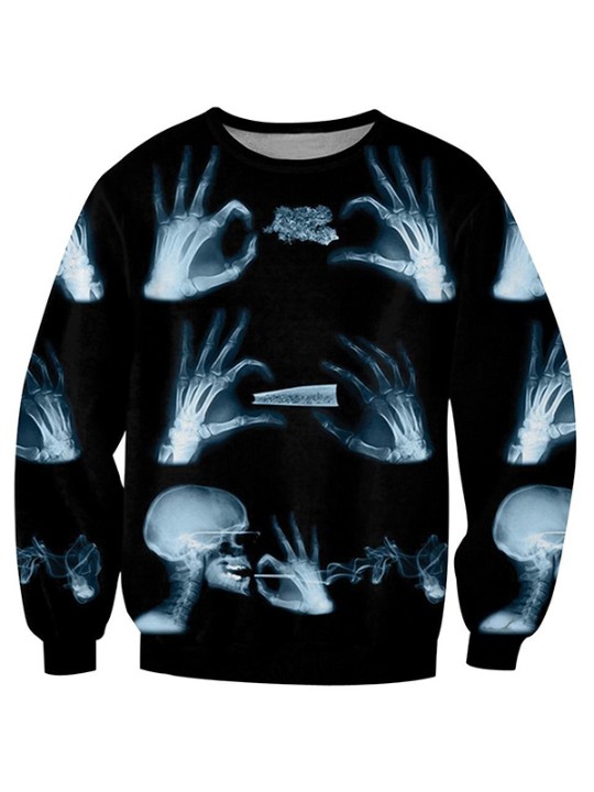 New Unisex Gothic punk Hipster Long Sleeves Sweatshirt Crew Neck Sweatshirts & Hoodies
