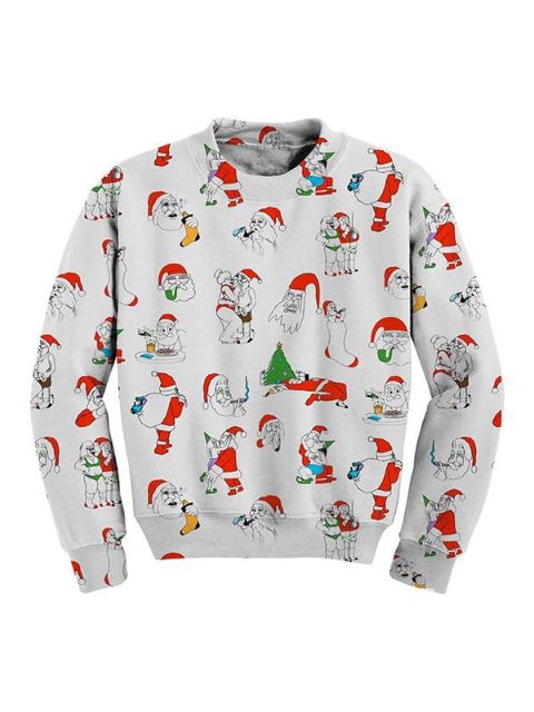 Unisex cult Natal engraçado Hipster mangas compridas moletons e Hoodies