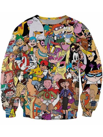 HEIßER Frauen 3D Print Sweatshirts Pullover Tops Sweats Herbst Mode Tops