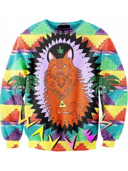 HEITIR þríprentaðir treyjukonur kvenna Pullover bolir Svitir Haust tískuboltar