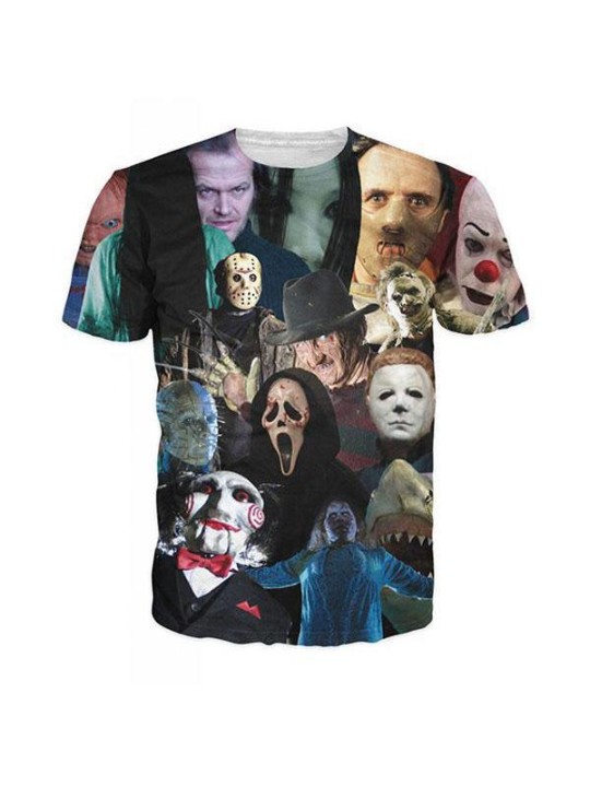 T-shirt décontracté à col rond pour femme