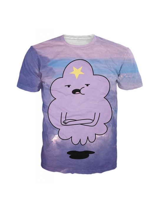 Hip-hop Unisex Toppar Harajuku Mönster O Neck Kortärmad Lös T-shirt