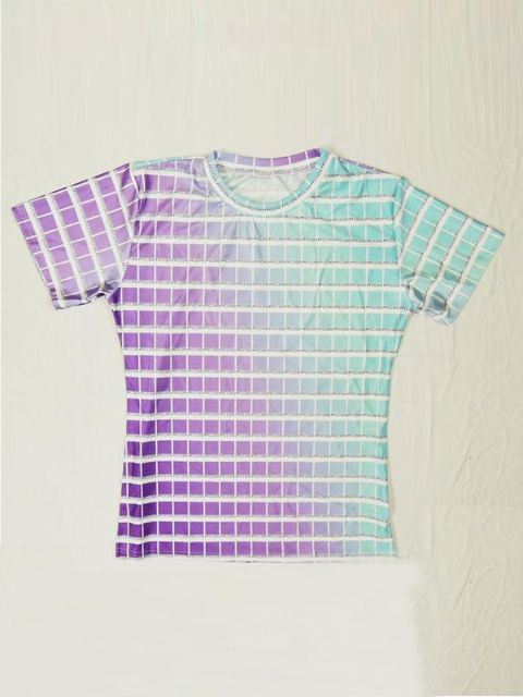 Unisex topit HTML COLORS Pattern Crewneck Lyhythihainen Väljä Rento T-paita Miesten muoti