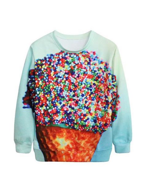 Sweat-shirts et sweats à capuche à manches longues et imprimés numériques à motif de ballon pour femmes (bleu)