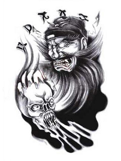 Mode Cool Original Vandtæt Aftagelig Art Arm Monster Tattoo Stickers Decals Midlertidig Tattoo Body Art