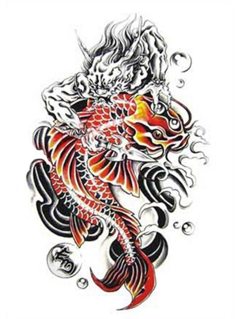 Fiskearme Cool mode tatovering klistermærker mærkater Original karakter Midlertidig tatovering Body Art