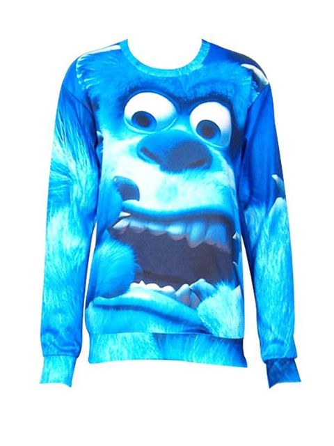 Women's Cartoon 3D Print Monster Marilyn Monroe Cult Mermaid Monsters University Sweatshirts & Hoodies