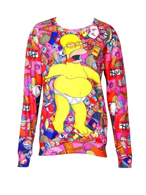 Mode Damtecknad film Simpson&#39;s Sweatshirt Sweatshirts &amp; Hoodies