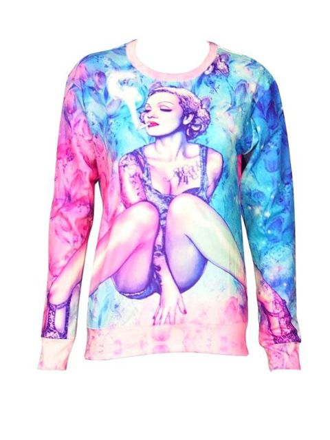 Mode kvinders tegneserie 3D-print Cult Marlene Dietrich Sweatshirt Sweatshirts &amp; Hoodies