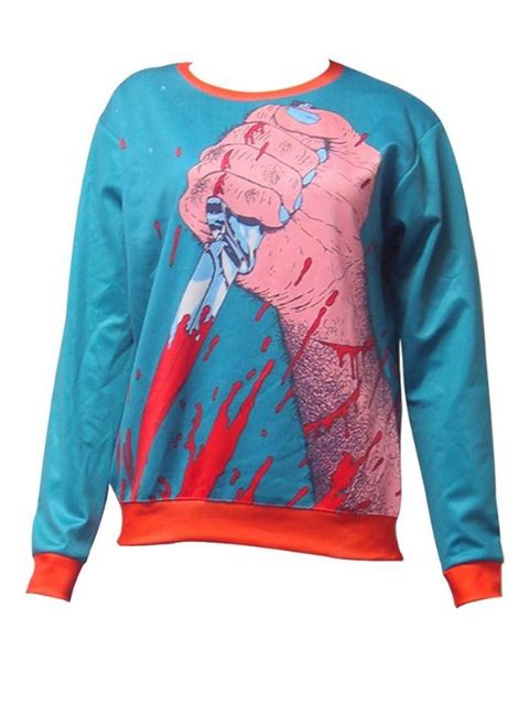 Señoras de la moda de las señoras impresión 3D Cult Cuchillo Sudadera Pullovers Sudaderas con y sin capucha