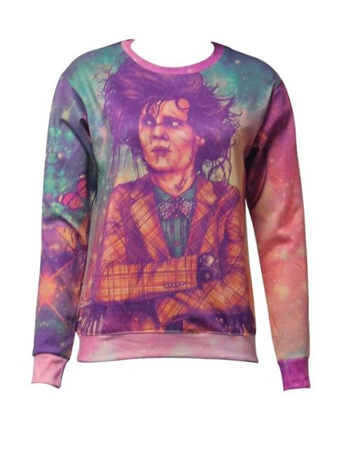 Teiknimynd 3D teiknimynd kvenna Edward Scissorhands Sweatshirt Pullover Sweatshirts &amp; Hoodies