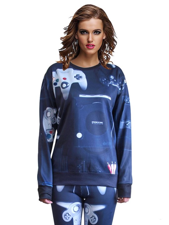 Pulls molletonnés à imprimé 3D de dessin animé pour femmes Sweatshirts et sweats à capuche