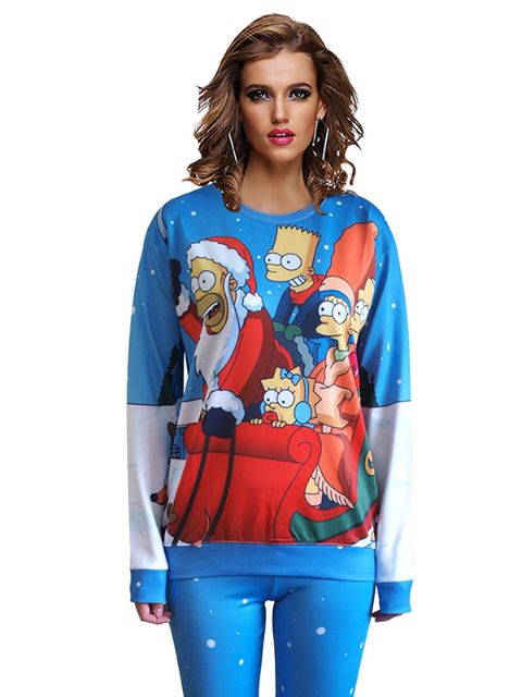 Mode Damtecknad 3D-tryck Sweatshirt Pullovers Sweatshirts &amp; Hoodies