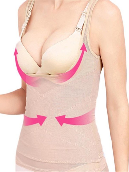 Ofurþunnt Shapewear Chest Push Up Bodysuit Briefer Slimming Body Sculpting