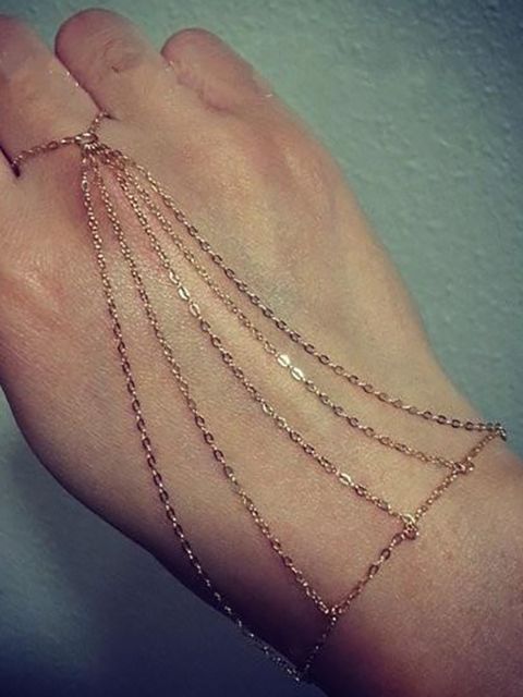 Pulseira e bracelete do chicote de fios da mão do laço NOVO do dedo da moda para mulheres