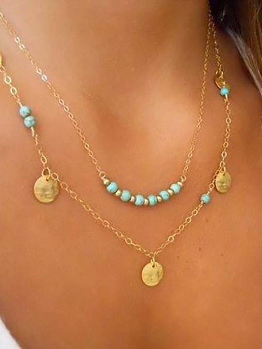 Uusi tyylikäs naisten villapaita metalli riipus ketjun kaulakoru lahja