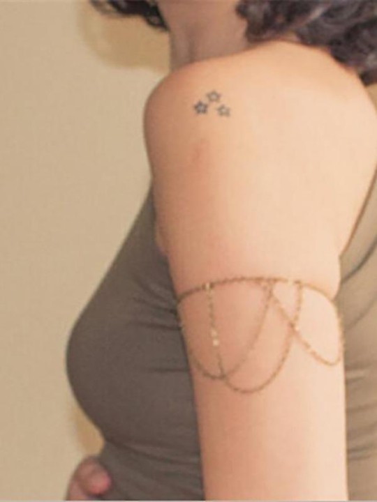 Harnais de bras pour femmes chaîne esclave brassard supérieur manchette brassard Bracelet multi couches chaîne de corps croisé gothique Punk