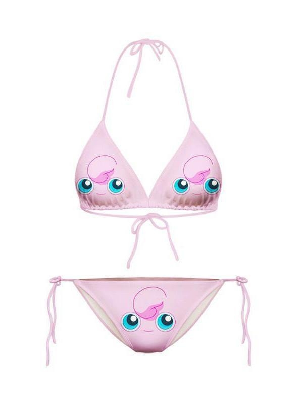 Jigglypuff Bikini Set avec rembourrage amovible Maillot de bain Biquini Femme Maillots de bain Maillot de bain