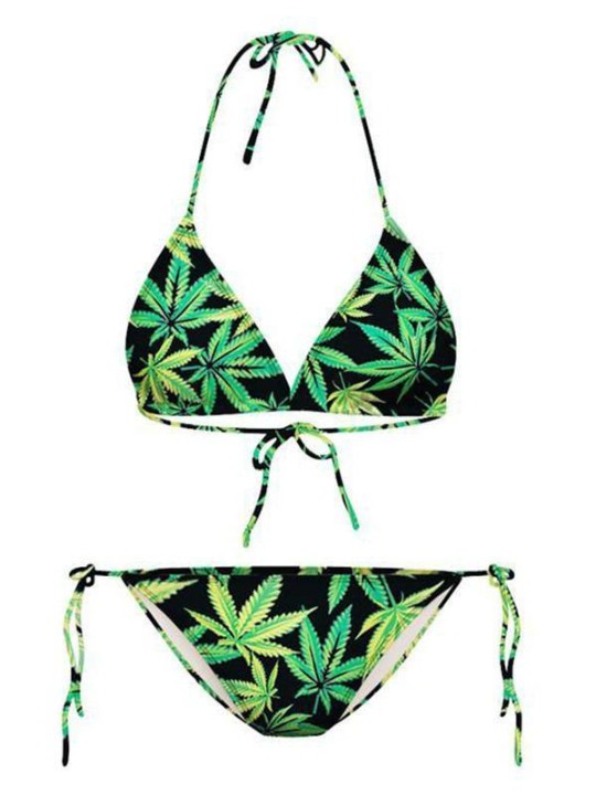 Ensemble de bikini en érable avec rembourrage amovible Maillot de bain Biquini Femme Maillots de bain Maillot de bain