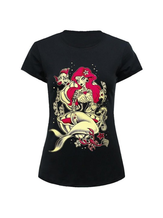 Gothique Qualité Culte Ariel Digital Clubwear Punk T-Shirt Imprimé Mode Débardeurs