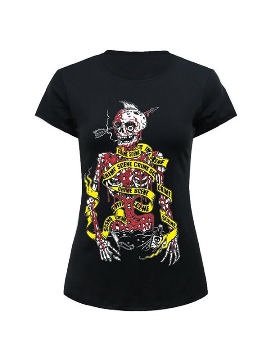 Gothic Quality Crime Scene Digital Clubwear Punk Camiseta Fashion Print Tank Tops
