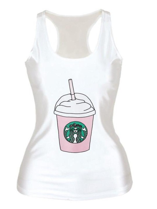 Moda mujer Unisex 3D Digital Cartoon Divertido Emoji Broma Imprimir sin mangas Slim Fashion Chaleco Tank T-shirt