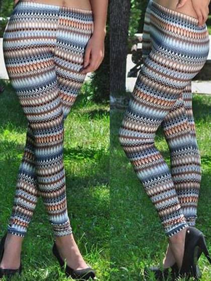 Pantalon legging extensible Slim Fit à imprimé aztèque sexy pour femmes