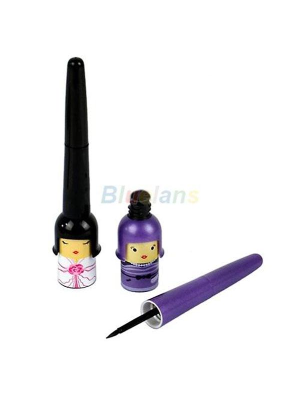 1 pcs Bonito Sorte Dool Preto À Prova D &#39;Água Líquido Delineador Caneta Maquiagem Cosmética