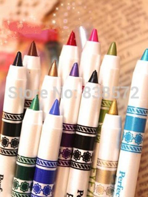 12 pcs Different Color Eyeliner Lip Eyebrow Pencils Set 12 Colors