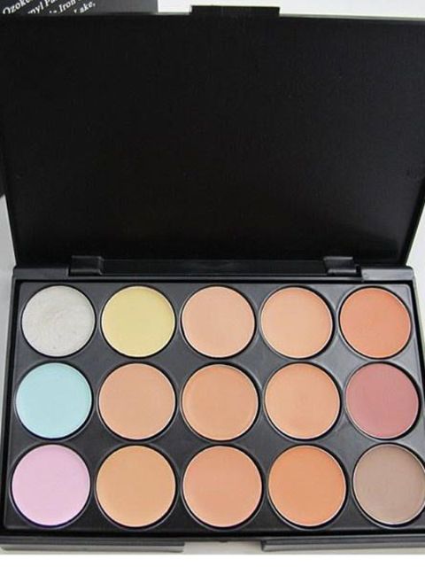 15 farver Professionl Makeup Øjenskygge Camouflage Facial Concealer Neutral Palette