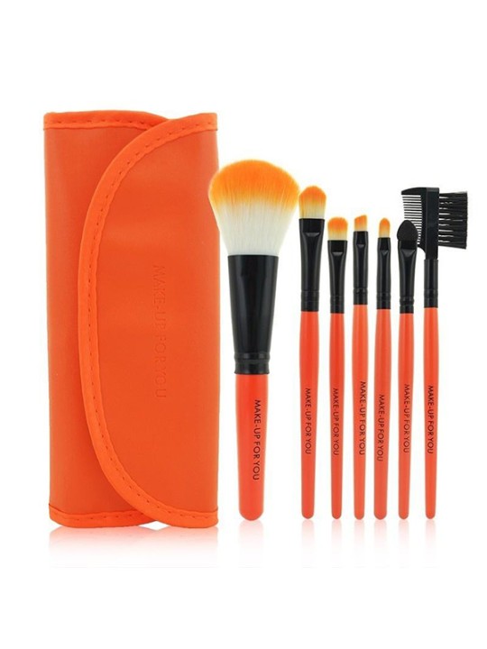 7 st Professionella sminkborstar Cosmetic Foundation Powder Kit Set Pouch