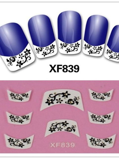 New Design 3D Manicure French Nail Art Stickers Water Transfer Nail Tools Decorations DIY Sticker