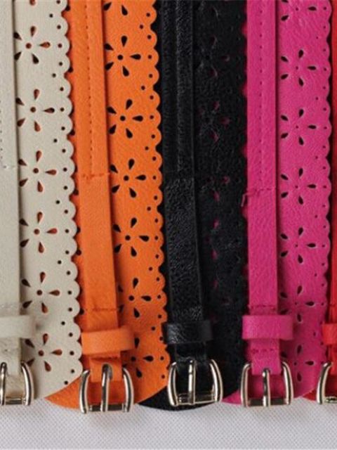 Coréen large rétro creux sculpté ceinture boucle ardillon large ceinture femmes ceinture