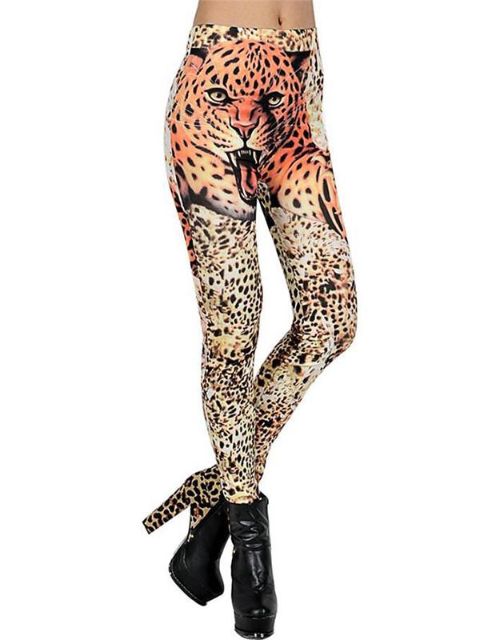 Women's Leopard Tiger  Summer Spring Slim Pencil Leggings Pants Tights Skinny
