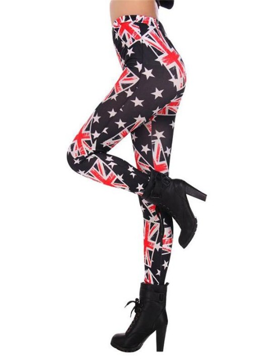 Women&#39;s UK Flagge Cosmic Tie Dye Grafik Stretchy Strumpfhosen Leggings Hosen