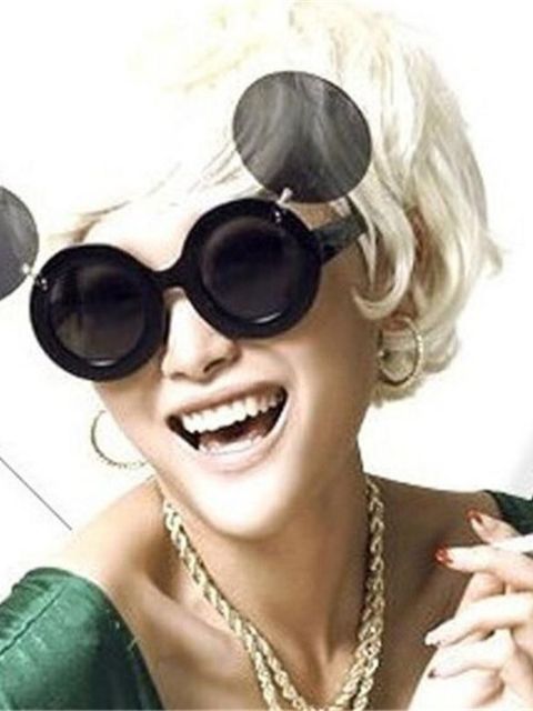 1 x Unisex Flip Up Round Cyber Punk Vintage Retro 50s Sunglasses Sun Glasses