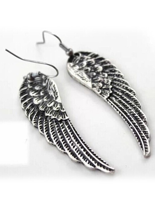 Alas calientes del ángel de la manera de las mujeres gota de plata tibetana cuelgan los pendientes regalo retro de la joyería de la vendimia