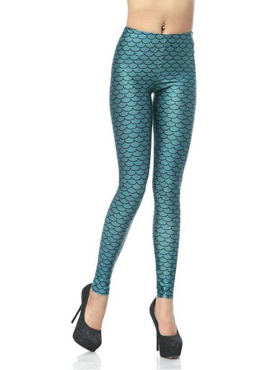 Pantalones de lápiz de cintura alta de impresión digital Meimaid de cintura alta para mujer