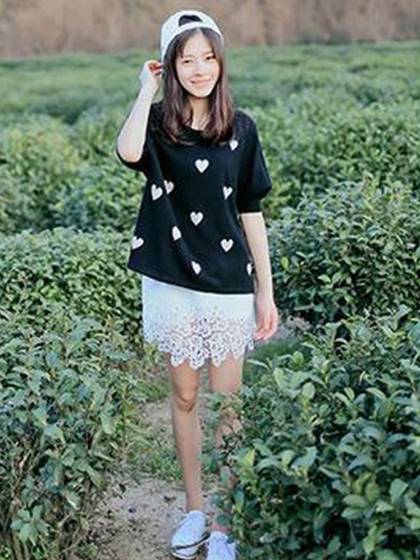 Falda corta de pantalón corto de encaje de ganchillo corto de moda de verano nueva