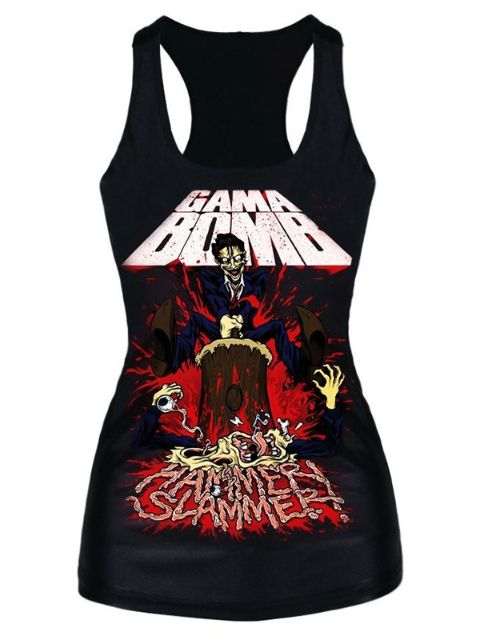 Verão das mulheres zumbis tanque de impressão digital tops blusa gótico steampunk t-shirt