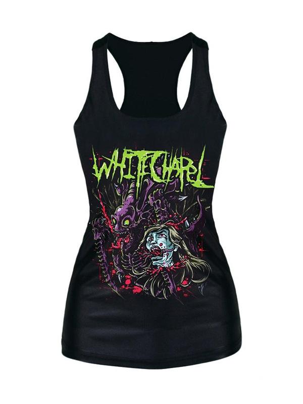 Camisetas sin mangas góticas del verano de las camisetas sin mangas de las camisetas sin mangas del verano