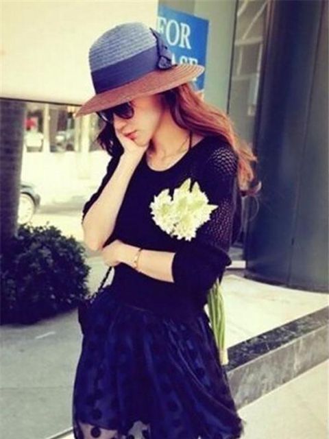 Nya kvinnor blandade färger resor sommar strandhatt damhatt solhatt