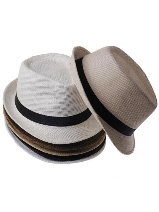 Nouveau chapeau de plage de vacances unisexe mode été Curling chapeau de paille en plein air